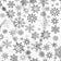 Tela de algodón - Copos de nieve antracita sobre fondo blanco