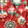 Tela de algodón - Adornos navideños rojos