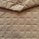 Tela de tapicería acolchada de microfibra con diseño de diamante 5x5 - beige