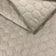 Tela de tapicería velour acolchada con diseño de hexágonos - crema