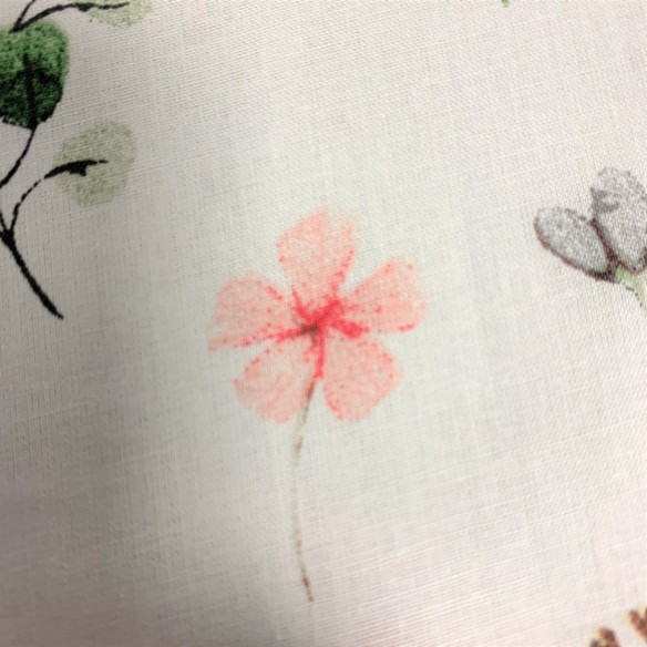 Tela de algodón - Flores, hojas y ramitas