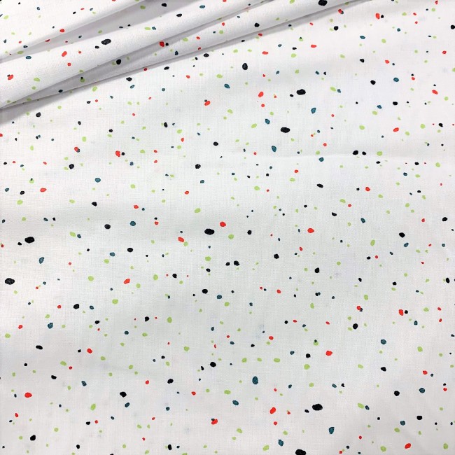 Tela de algodón - Puntos multicolores