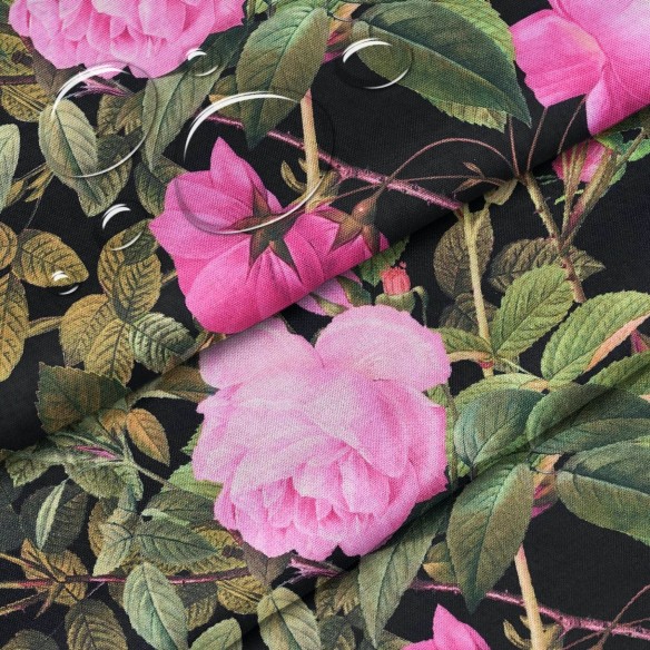 Tela impermeable Oxford - Rosas rosas