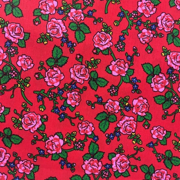 Tela de algodón - Highland Flowers Red II