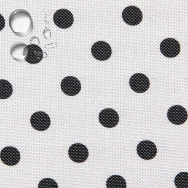 Tela impermeable Oxford - Puntos negros sobre blanco