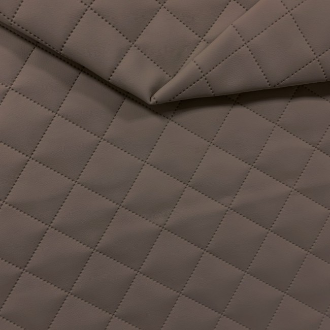 Tela para tapizar Cuero de PU acolchado Diamante 5x5 - Elefante