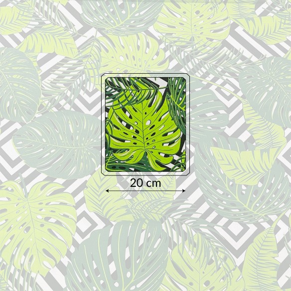Tela de algodón - Monstera Jungle on Zigzag
