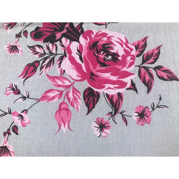 Tela de algodón - Rosas grises