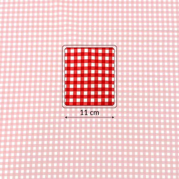Tela de algodón - Ikea Grid Red