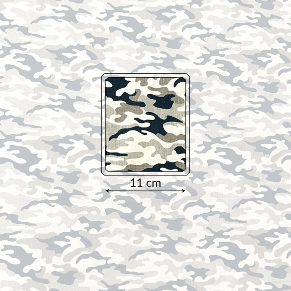 Tela de algodón - Camuflaje verde oliva militar pequeño