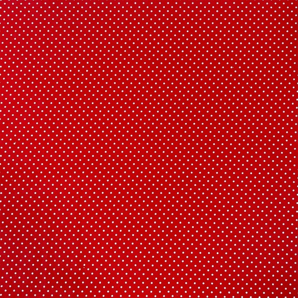 Tela de algodón - Puntos rojos 2 mm