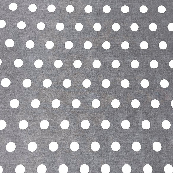 Tela de algodón - Puntos grises 2,5 cm