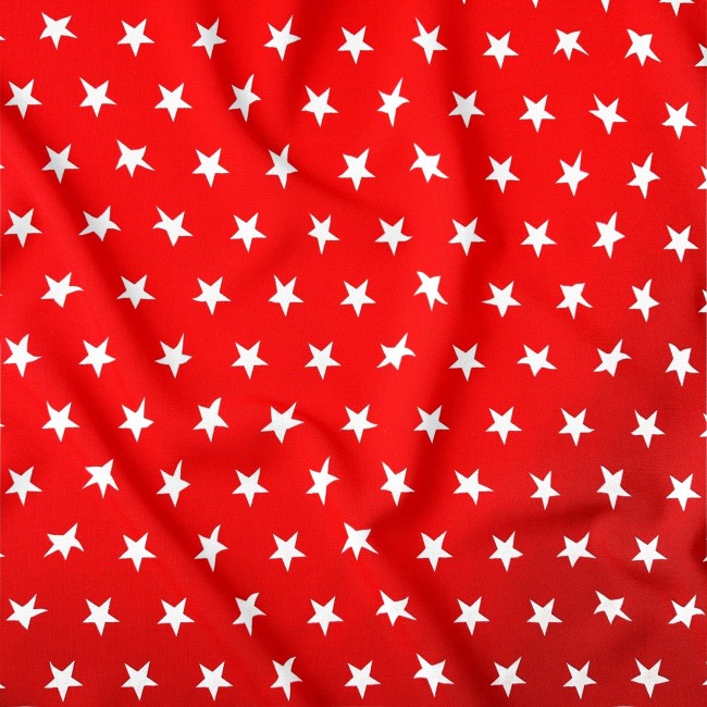 Tela de algodón - Estrellas sobre rojo