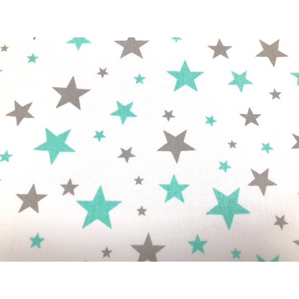 Tela de algodón - Galaxy Stars Mint