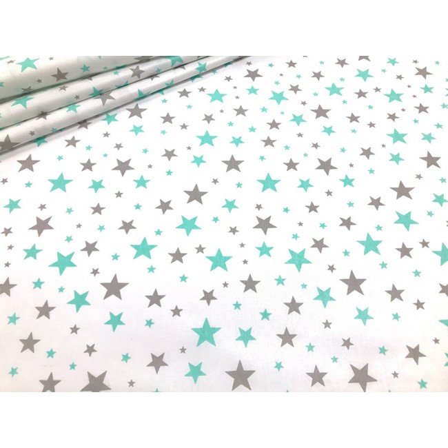 Tela de algodón - Galaxy Stars Mint