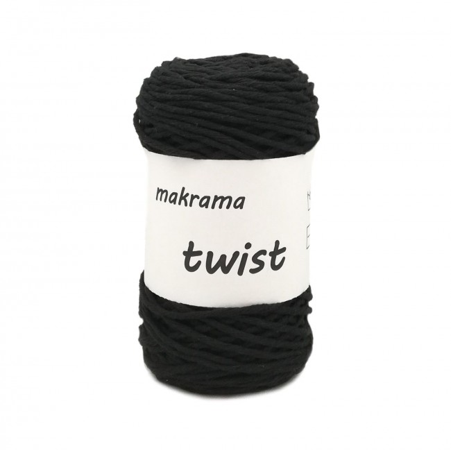 Macrame String Twist 300 g / 100 RM - Negro