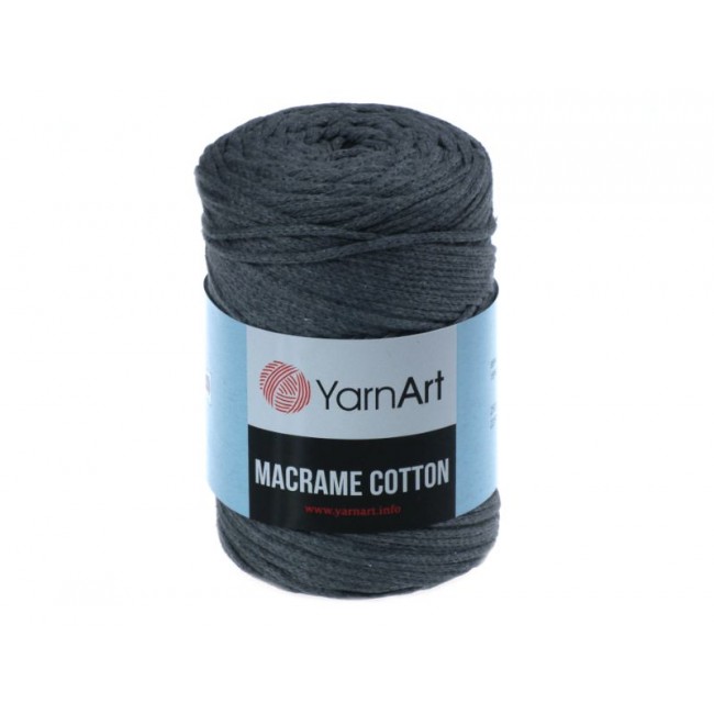 YarnArt Macrame Algodón 2 mm 225 RM - Gris oscuro 775