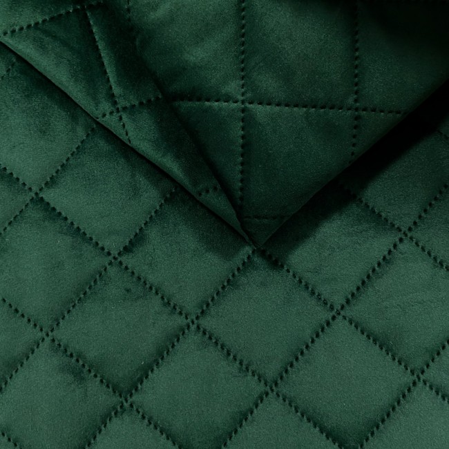 Tela para tapizar Terciopelo acolchado Diamante 5x5 - Verde botella