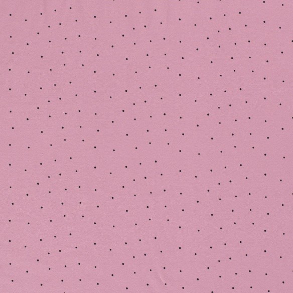 Jersey sencillo estampado - Pequeños puntos negros, rosa sucio