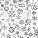 Tela de algodón - Copos de nieve antracita sobre fondo blanco