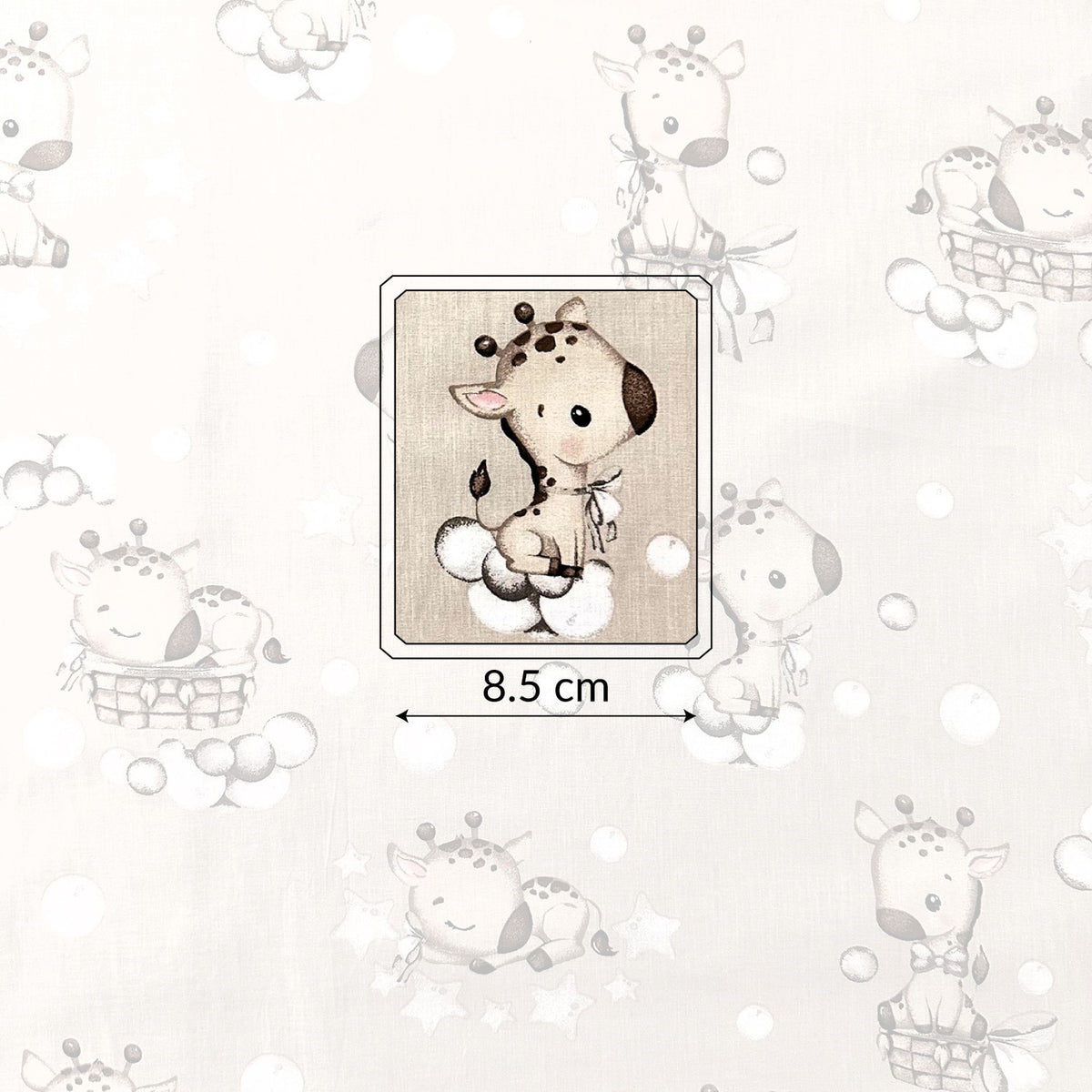 Cotton Fabric - Baby cows, Beige