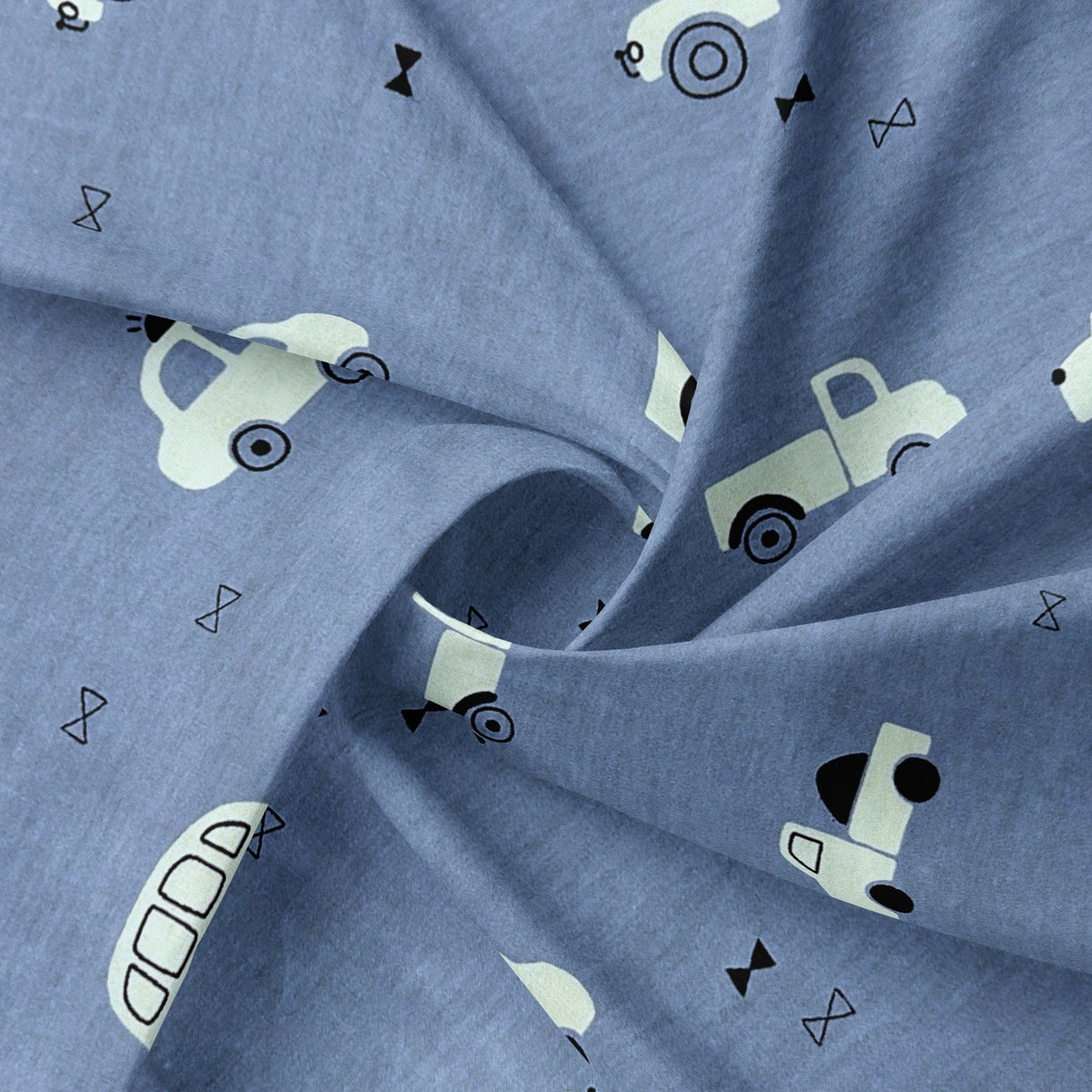 Cotton Fabric - Blue Cars
