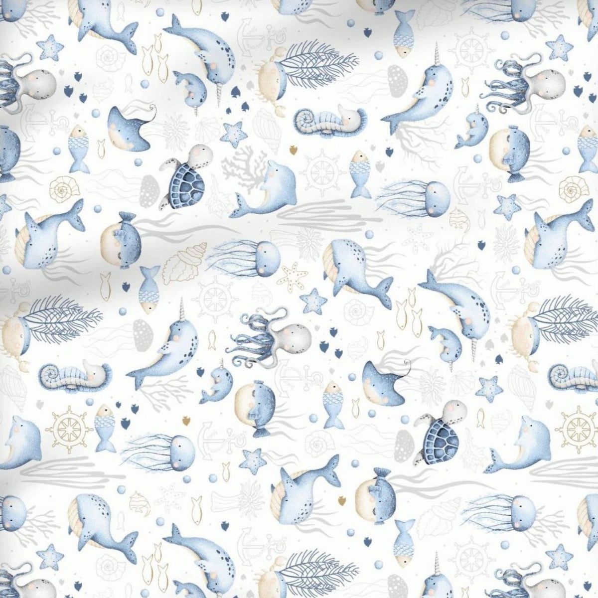Cotton Fabric - Blue Ocean