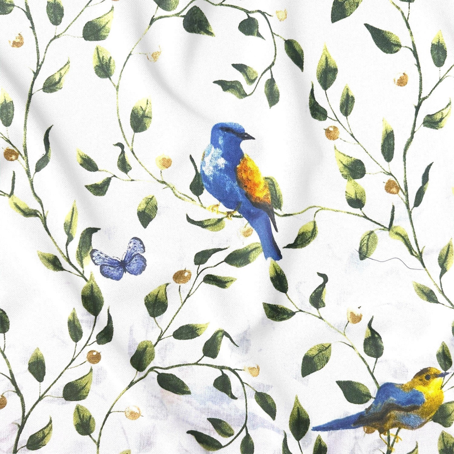 Cotton Fabric - Blue bird