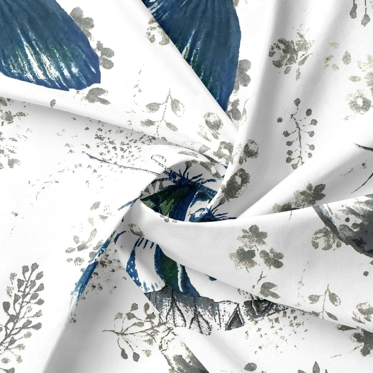 Cotton Fabric - Butterflies, Blue