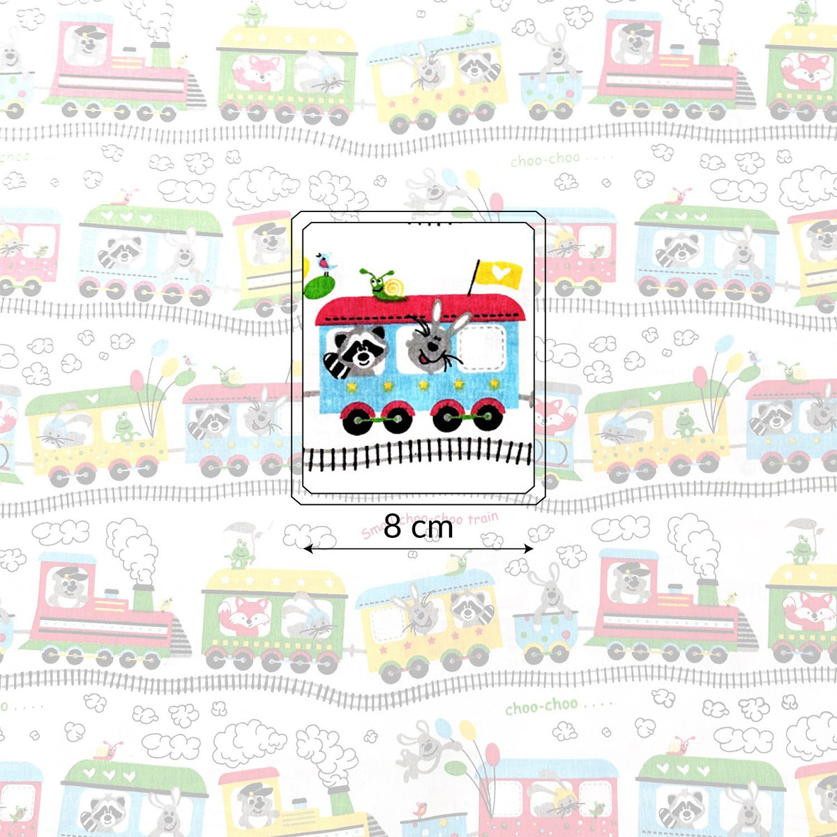 Cotton Fabric - Choo-choo