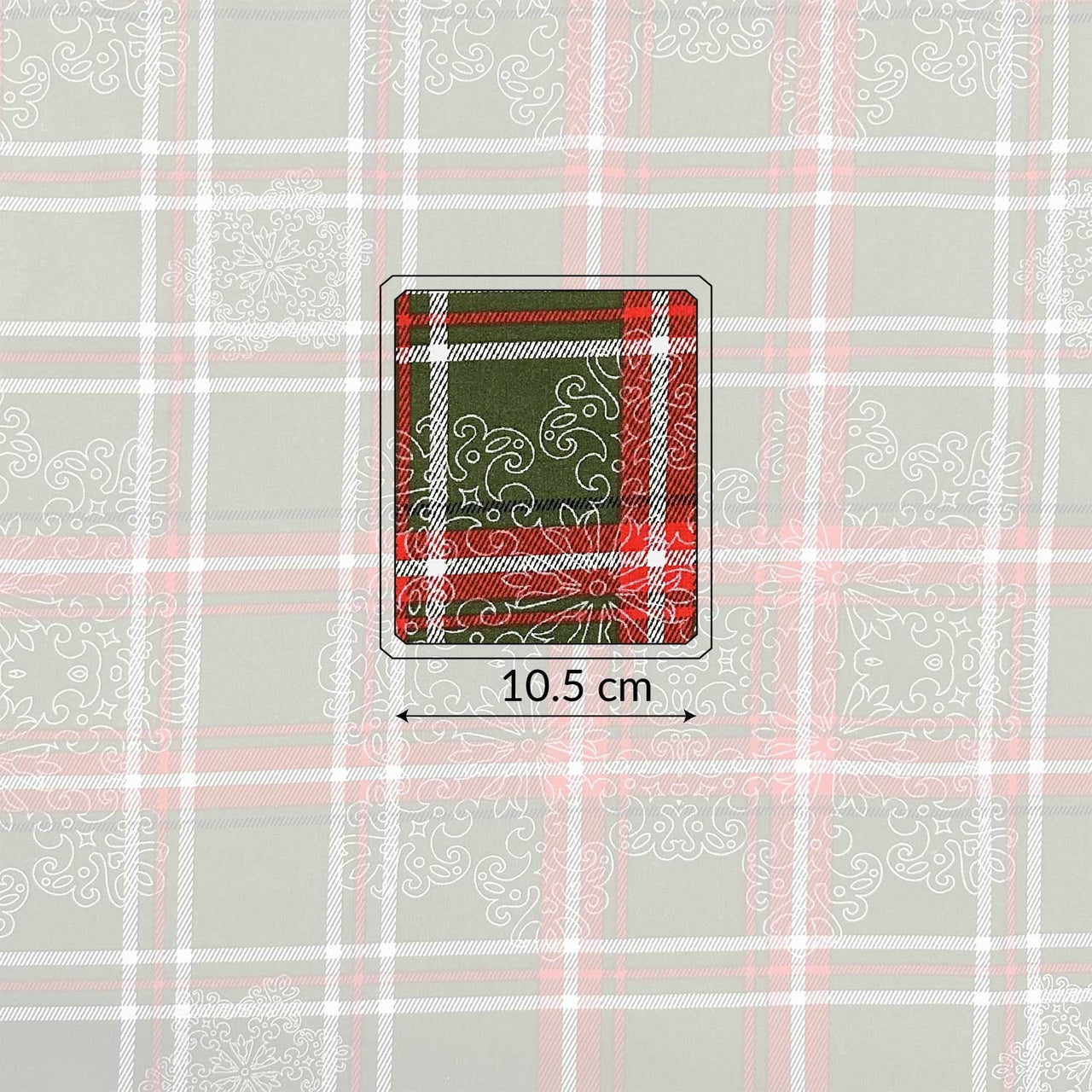Cotton Fabric - Christmas Checkered Green