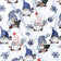 Tela de algodón - Gnomos y accesorios navideños azul marino