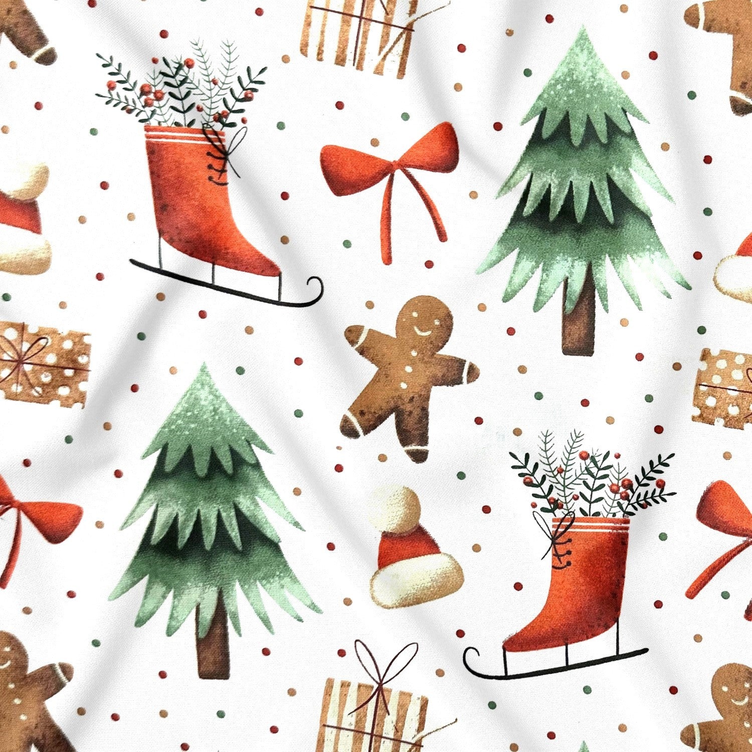 Cotton Fabric - Christmas elements