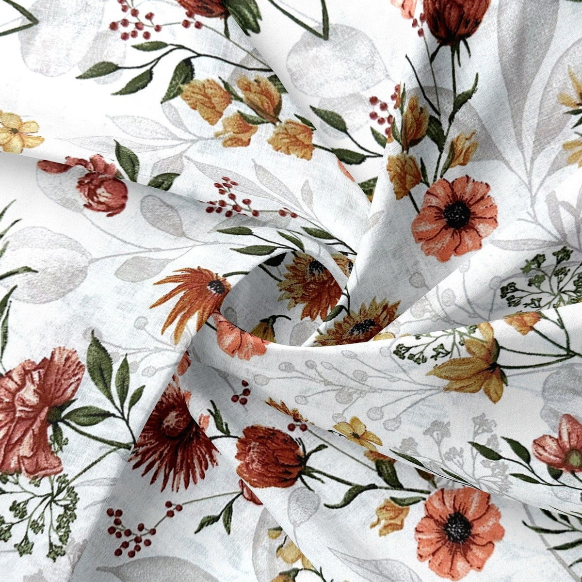 Cotton Fabric - Daisies