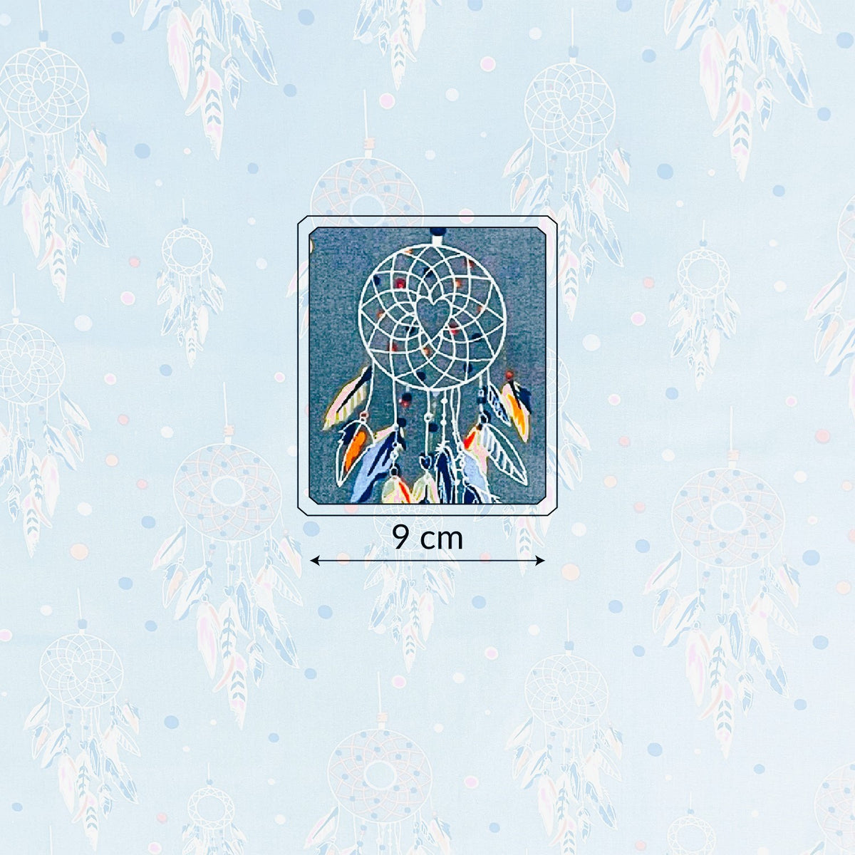 Cotton Fabric - Dream Catchers and Dots Navy Blue