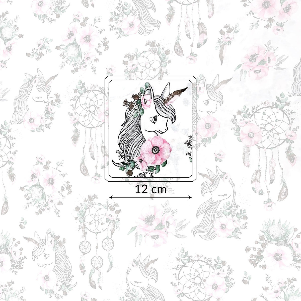 Cotton Fabric - Dream Catchers and Unicorn
