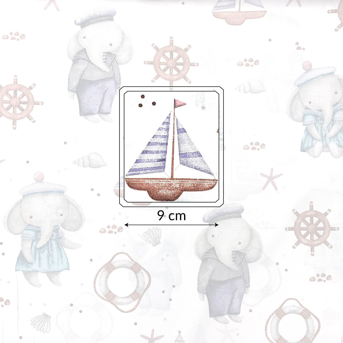 Cotton Fabric - Elephant Captain