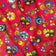 Tela de algodón - Gallo folclórico rojo