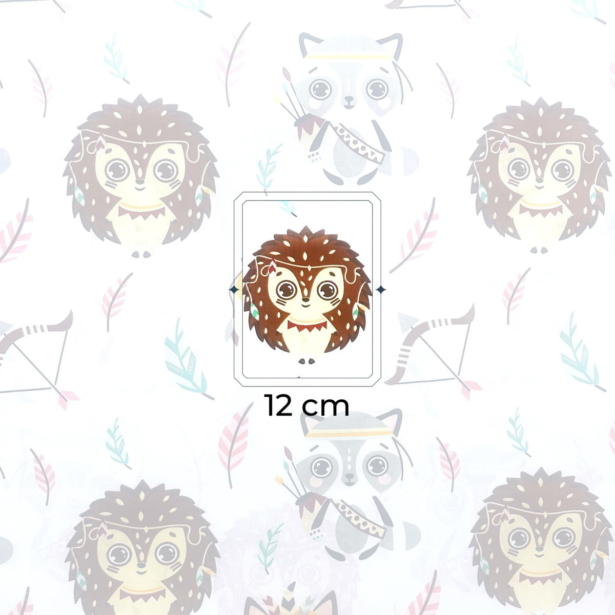 Cotton Fabric - Foxes and Owls White