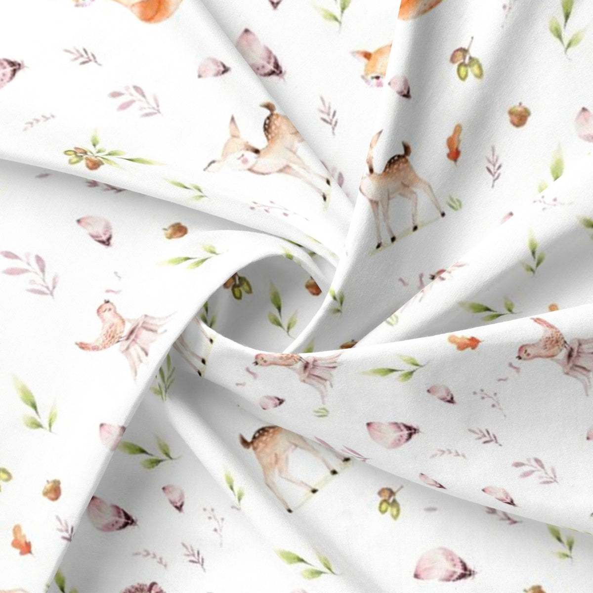 Cotton Fabric - Hedgehogs and Meadow