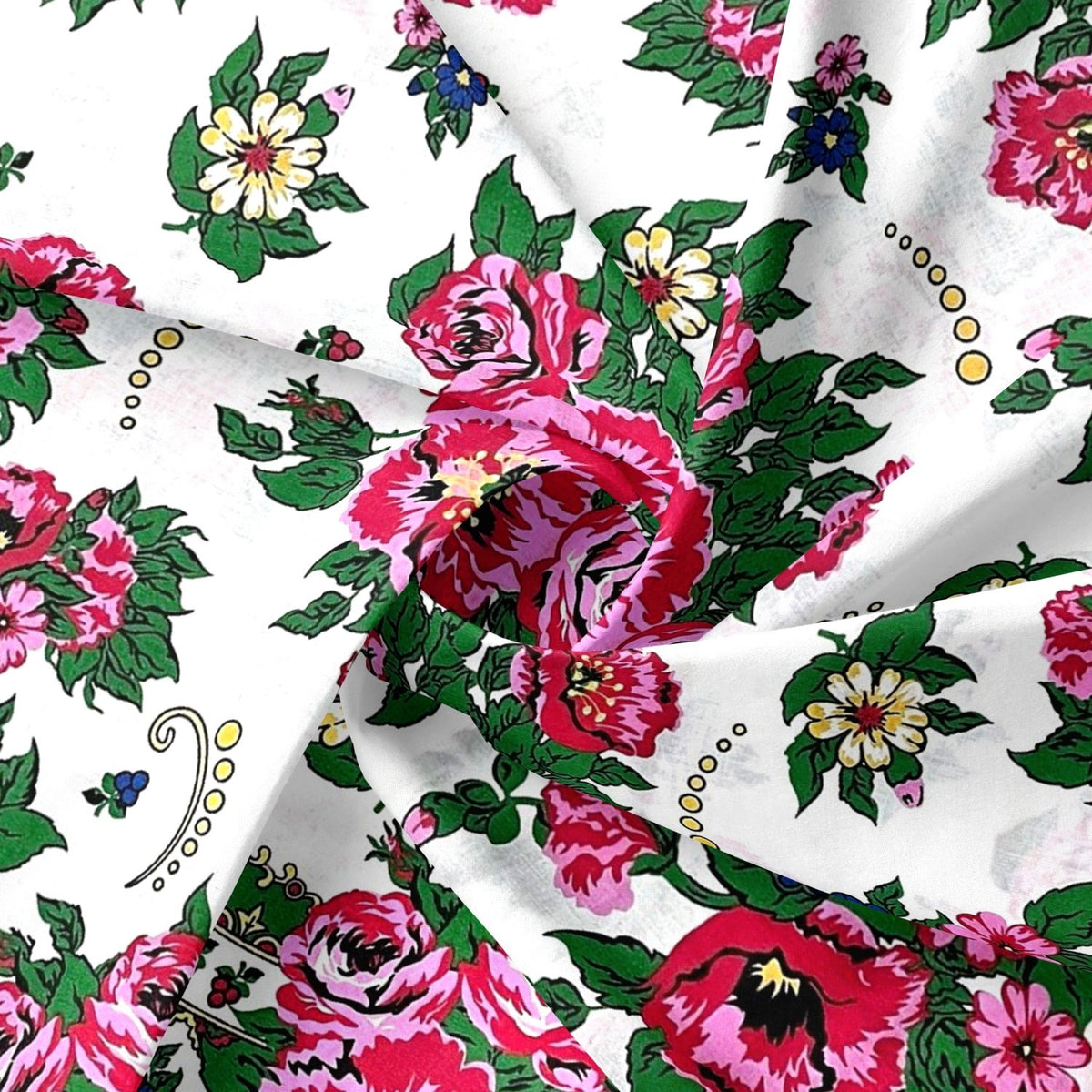 Cotton Fabric - Highland Scarf on White