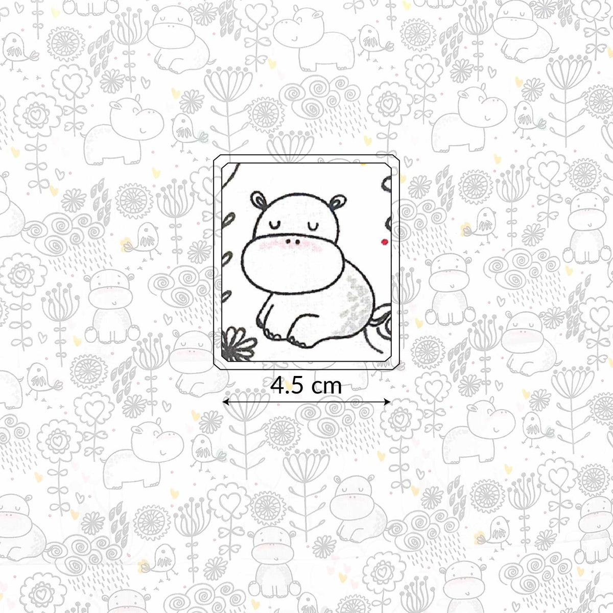 Cotton Fabric - Hippo
