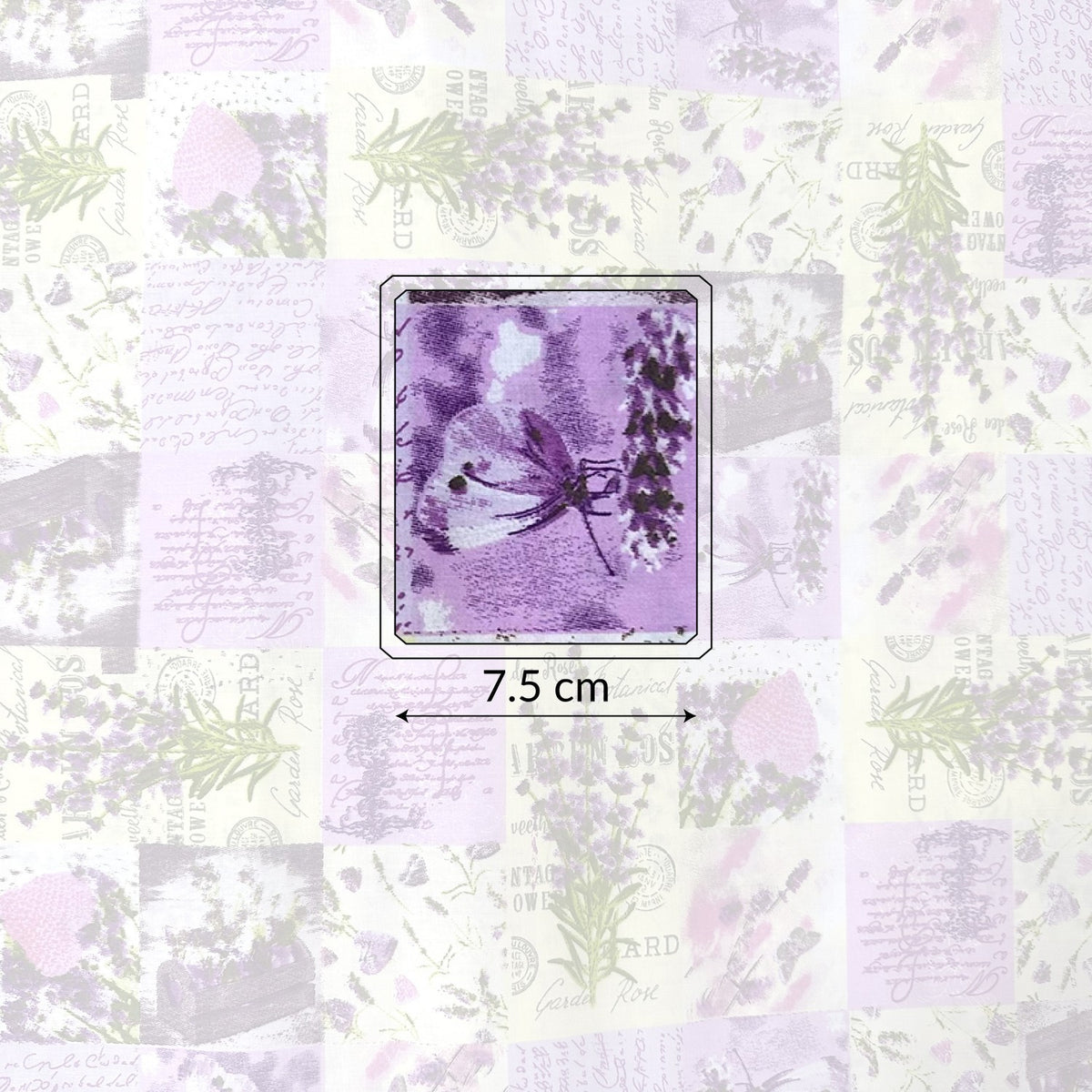 Cotton Fabric - Lavender Purple Patchwork