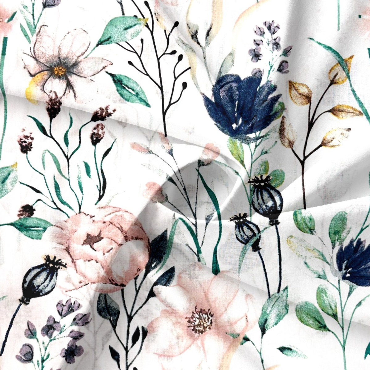 Cotton Fabric - Pastel flowers