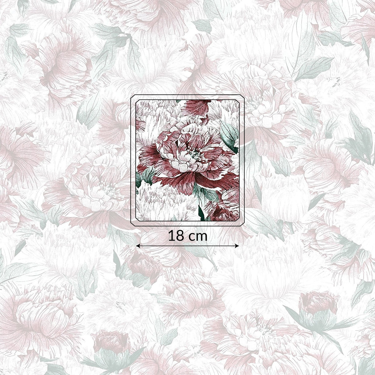 Cotton Fabric - Peony Maroon