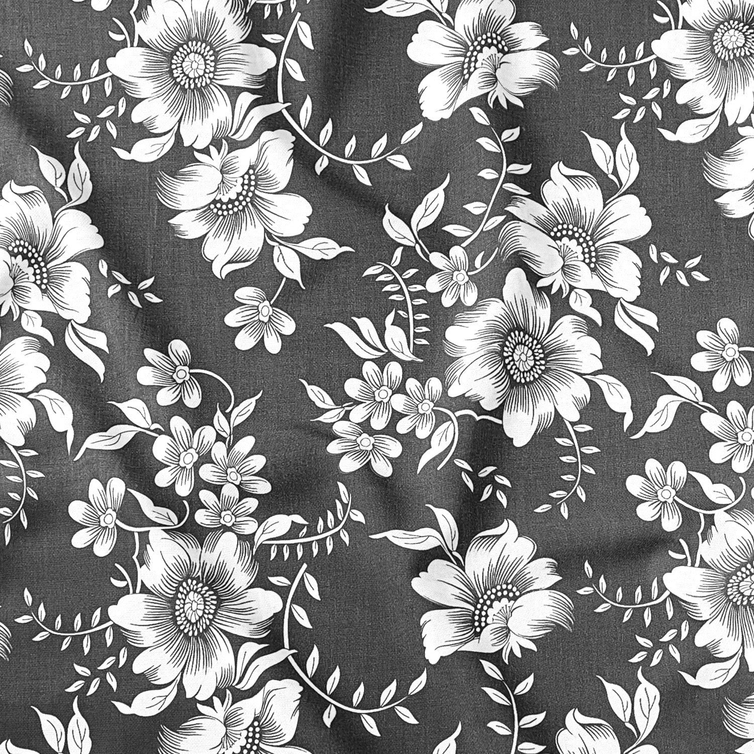 Cotton Fabric - RICARDO, Gray
