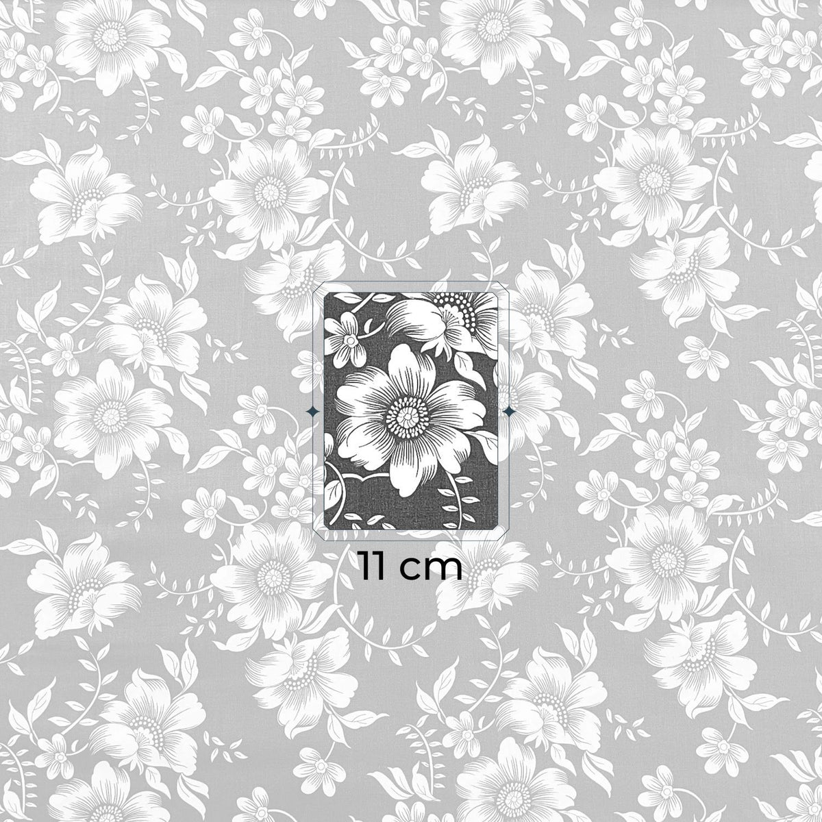 Cotton Fabric - RICARDO, Gray