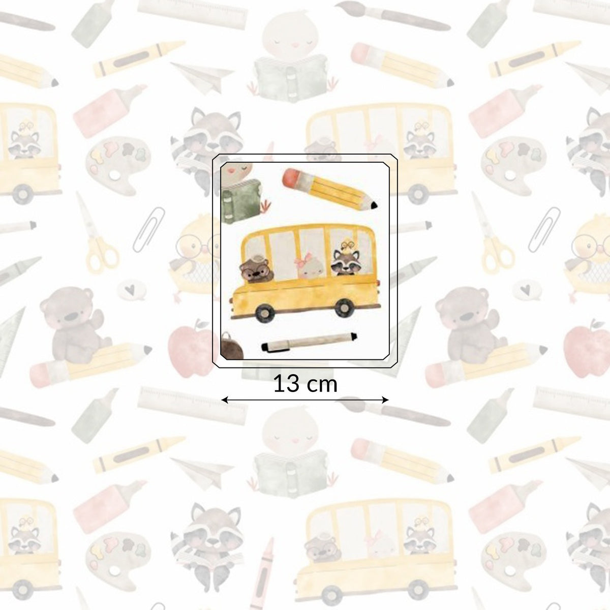 Cotton Fabric - School Adventures with Animals