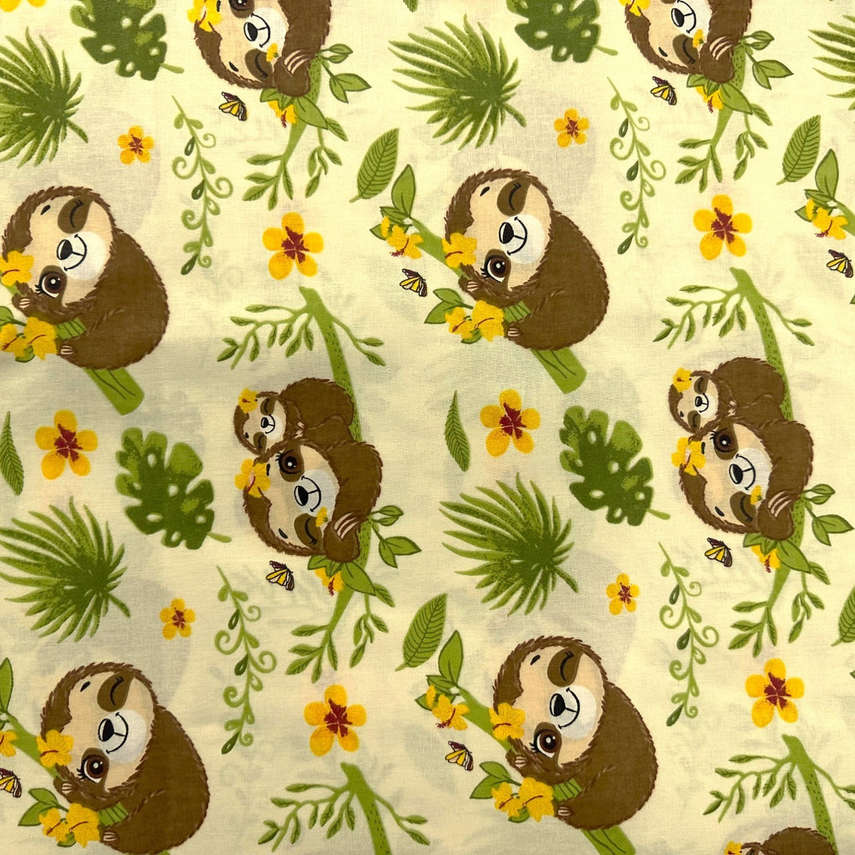 Cotton Fabric - Sloths