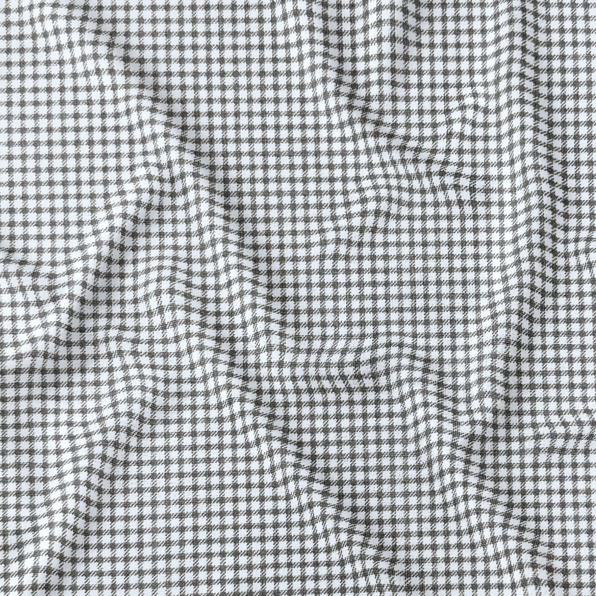 Cotton Fabric - Small Checkered pattern, Gray